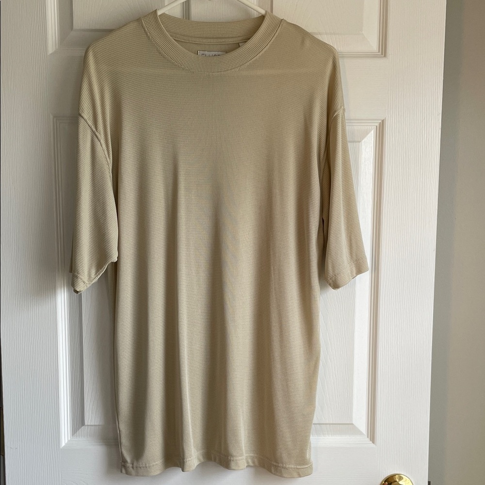 Short Sleeve Crewneck Tee in Beige